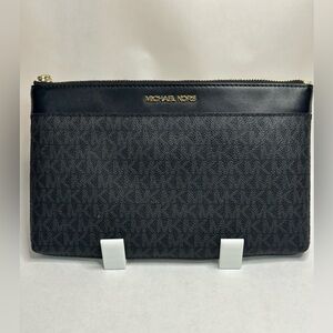 Michael Kors Small Black Monogram Clutch